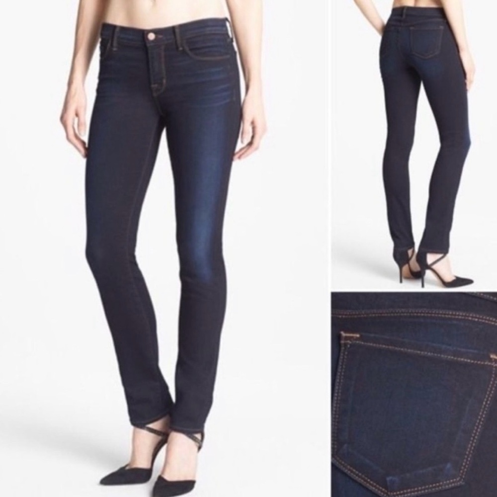 J Brand Dark Indigo Stretch Skinny Jeans